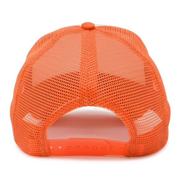 🆕Shaka Hand Sign Hawaii Islands Foam Trucker Hat Mesh Snapback Cap Orange/White - Picture 2 of 2
